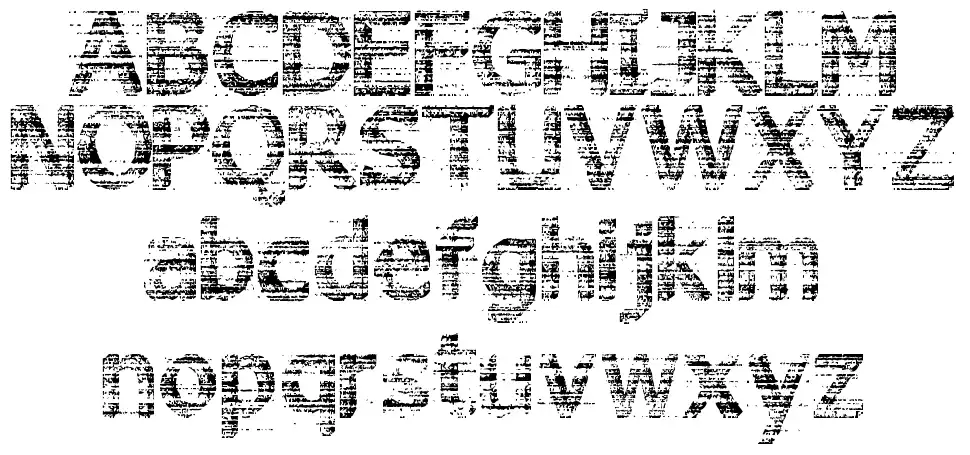 3D Noise font