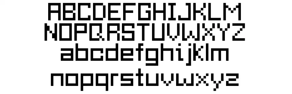 7 pixels Of Perfect fonte