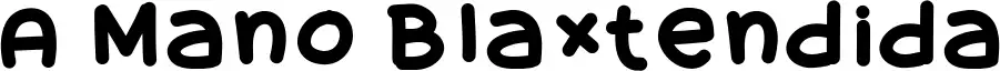 A Mano Blaxtendida font