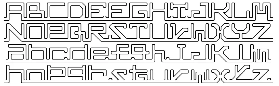 ABC, pipe font