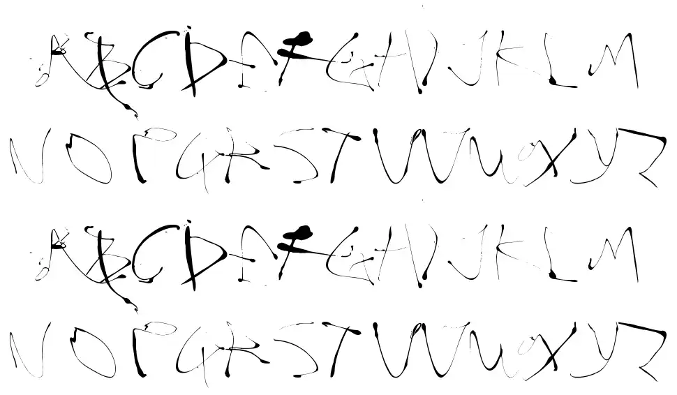 Alphasplat schriftart