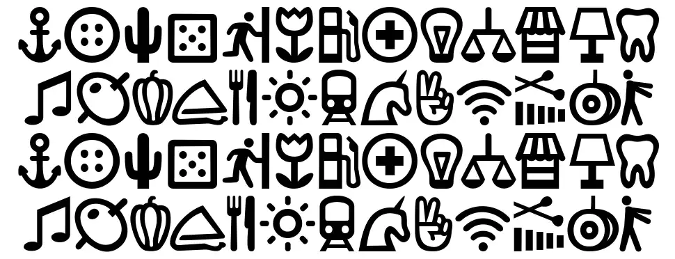 Ancla Alphabet font