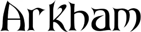 Arkham font