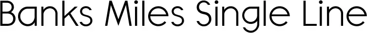 Banks Miles Single Line