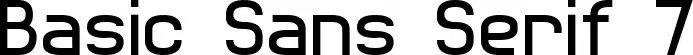 Basic Sans Serif 7