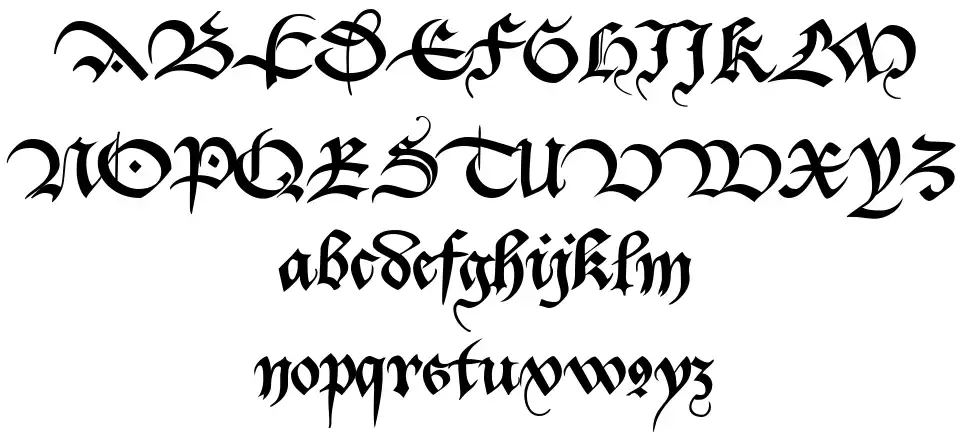 Bastarda K font