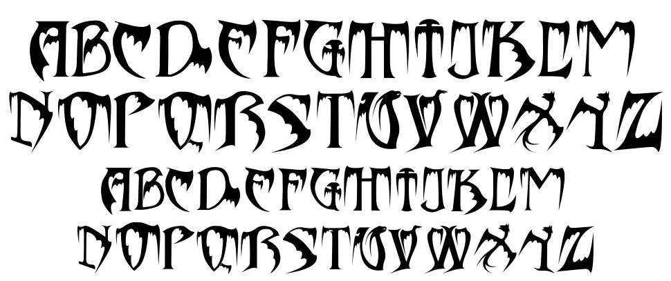 Bats & Dragons - Abaddon font