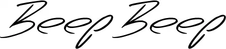 Beep Beep font