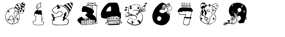 Birthday Digits font
