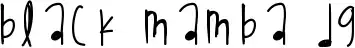 Black Mamba Dg font