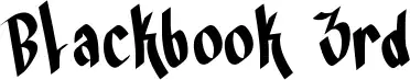 Blackbook 3rd font