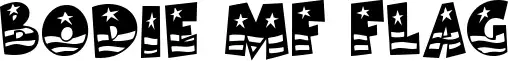 Bodie MF Flag font