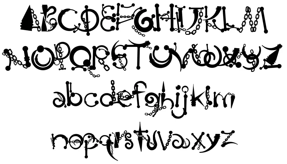 Body Piercing & Chains font