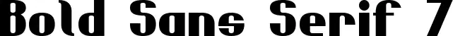 Bold Sans Serif 7
