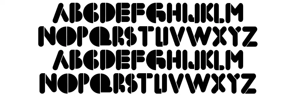 BoldFace Stencil schriftart