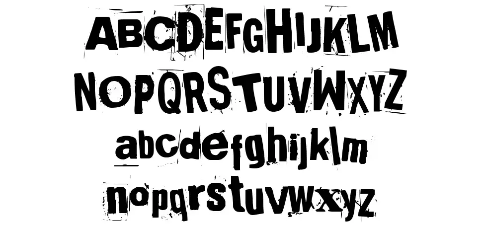 Broken 15 schriftart