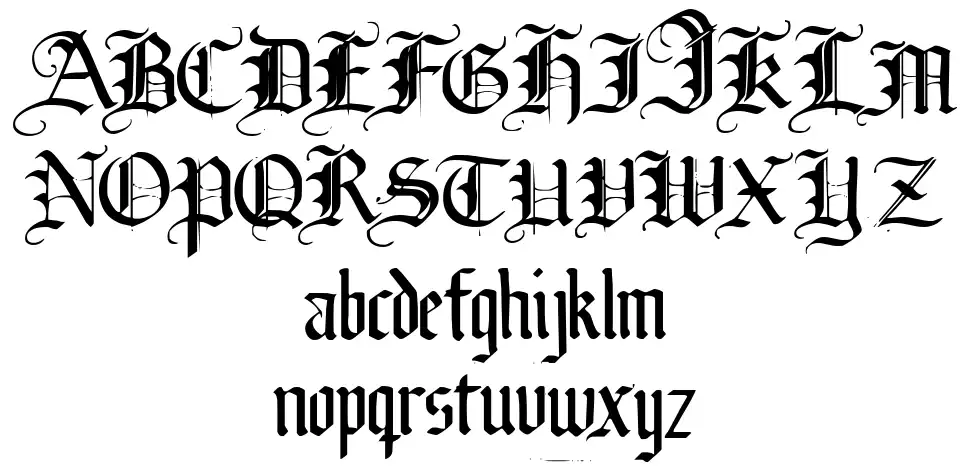 Broken Planewing font