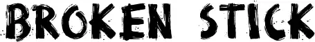 Broken Stick font