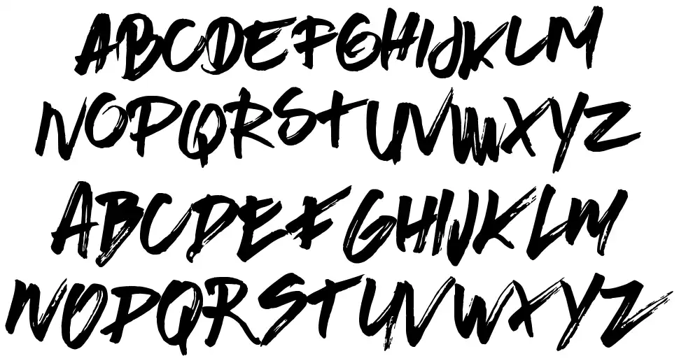 Brushed Traveler font