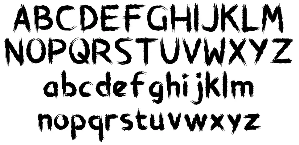 Brushstroke Horror font