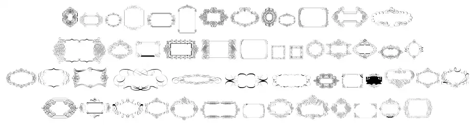 Calligraphic Frames Soft font