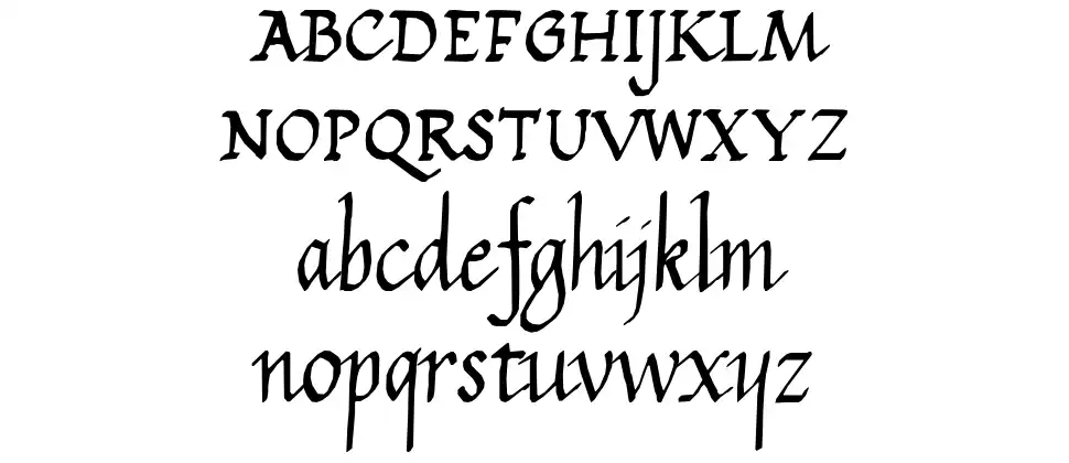 Calligraphy Unicase font