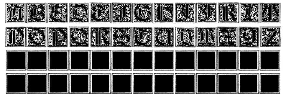 Camelot Initials font