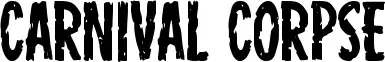 Carnival Corpse font