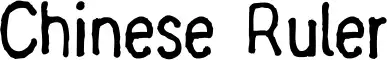 Chinese Ruler font