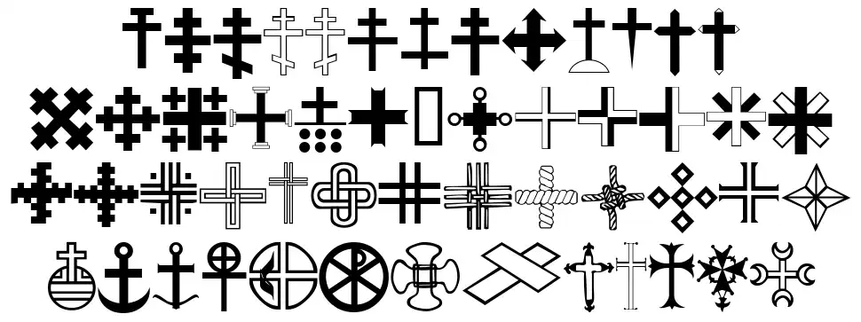 Christian Crosses font