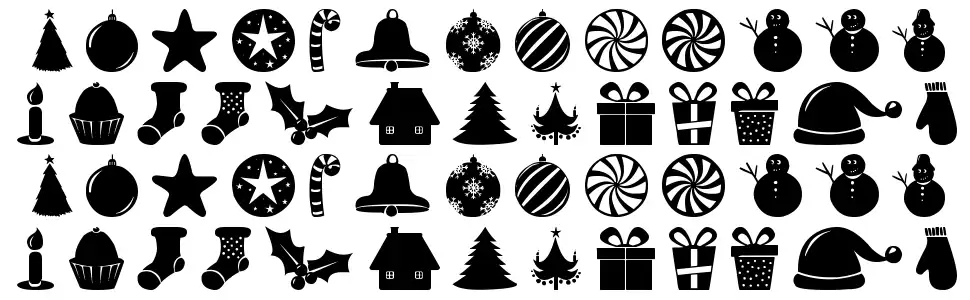 Christmas Shapes font