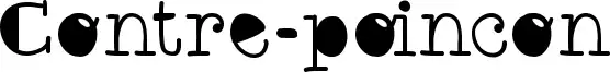 Contre-poincon schriftart