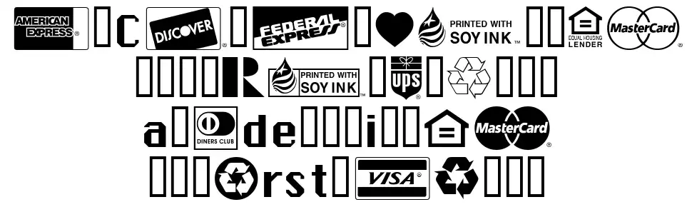 Credit Cards font