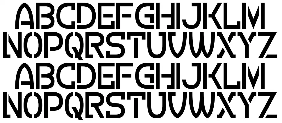 Crevice Stencil schriftart