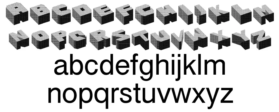Cubefont font