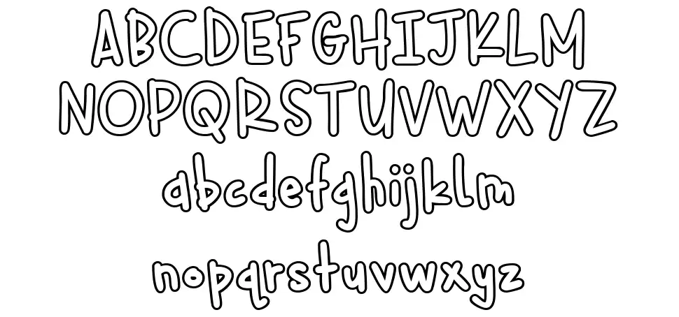 Cuddlebugs Outline písmo