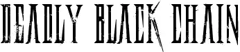 Deadly Black Chain font
