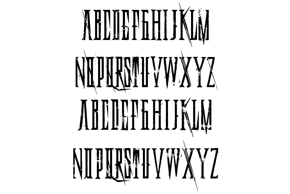 Deadly Black Chain font