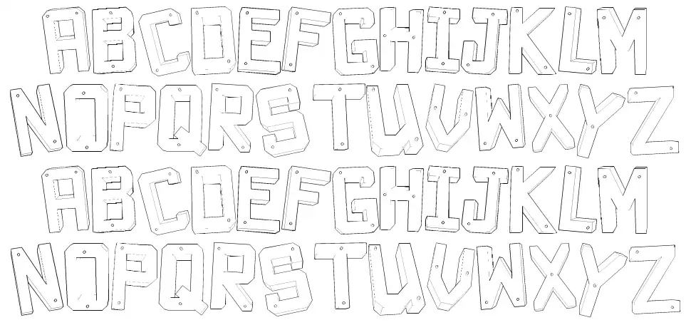 Decade 3d font