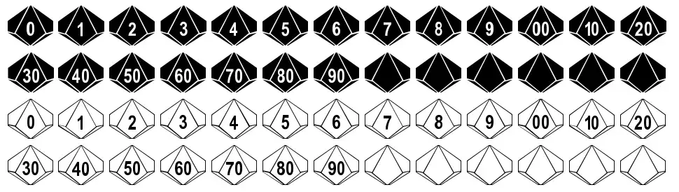 Decahedron font