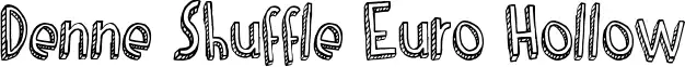 Denne Shuffle Euro Hollow font