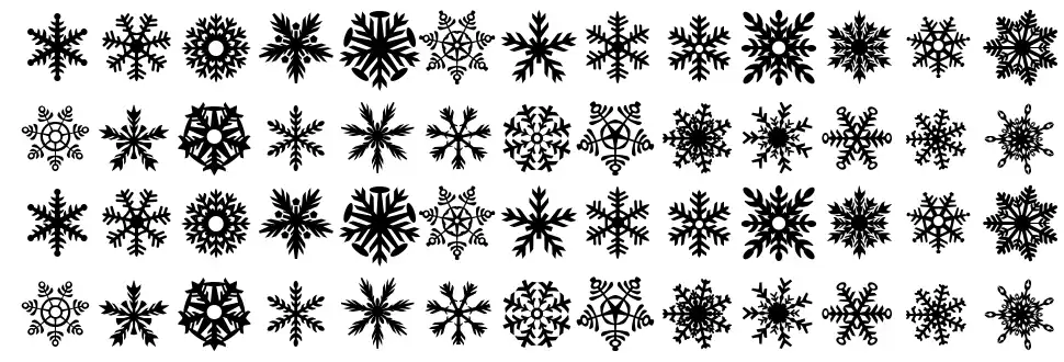 DH Snowflakes font