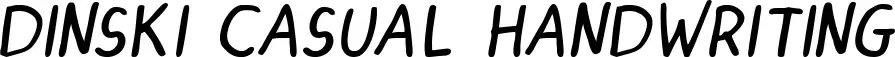 Dinski Casual Handwriting font