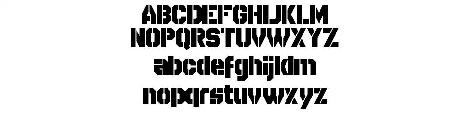 Disparador Stencil font