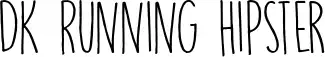 DK Running Hipster font