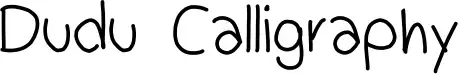 Dudu Calligraphy font