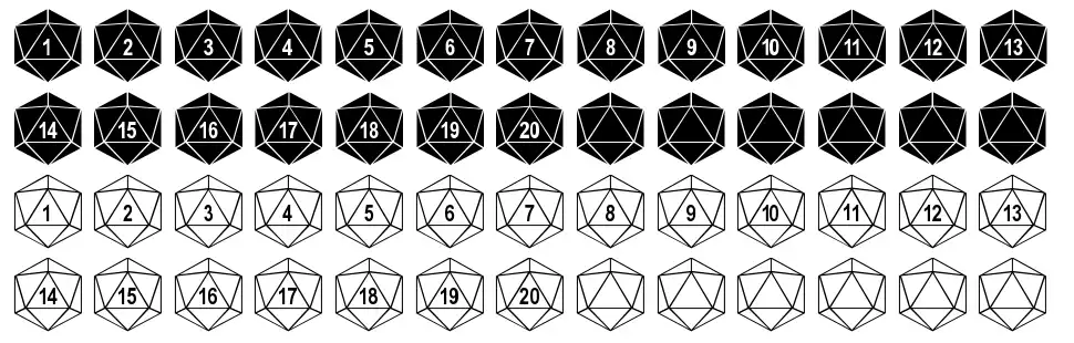 Duodecahedron font