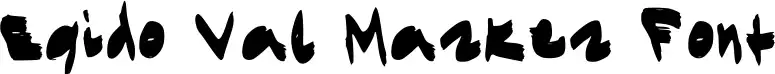 Egido Val Marker Font