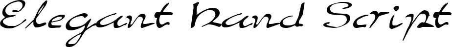 Elegant Hand Script font