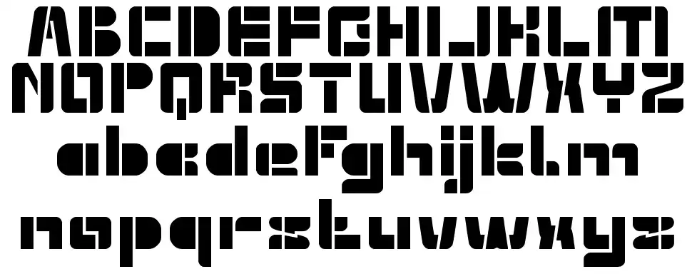 Extra Machine font